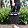 Cesta de bicicleta transfronteriza para acampar al aire libre, bolso de mano de gran capacidad, cesta de verduras plegable de aleación de aluminio, bolsa colgante para coche eléctrico