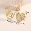 Pendientes de oro de 14K con forma de cruz europea y americana, lisos, de amor, con cadena retro, borla, pliegue, exagerados, de alta gama para mujer