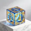 Grupo de Juego de Rol Dnd Set de 7 Dados de Juego Coc Dnd Rpg D6 D20 Patrón Azul Claro Cristal K9