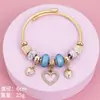 Pulsera de Venta Caliente Transfronteriza, No se Desvanece, con Diseño Ajustable, Colgante de Corazón Sencillo y Lindo, Versátil para Parejas y Mejores Amigos, Pulsera para Mujer