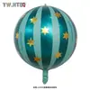 Globos 4D Redondos de 22 pulgadas Impresos con Rayas de Estrella para Fiestas de Cumpleaños, Globos de Decoración para Centros Comerciales KTV en Stock
