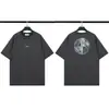 Camiseta Casual de Verão Stone26 Cruzada Nova com Estampa de Bússola de Manga Curta Solta para Homens e Mulheres