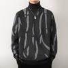 Suéter de comercio exterior para hombre 2024 nuevo suéter de cuello alto para hombre con forro polar grueso de una pieza de terciopelo suéter de lana cálido