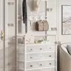 Zapatero sencillo para puerta para uso doméstico, multicapa, a prueba de polvo, resistente, adecuado para dormitorios y apartamentos de alquiler, estante de almacenamiento integrado para zapatos y sombreros