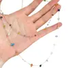 2026 Novo Colar de Cristal Colorido Irregular, Simples e Moderno, Corrente Elegante para Clavícula, Colar Versátil de Luxo Leve Atacado