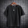 Playera de Lino Algodón para Hombre Verano Suelta Cuello Redondo Manga Corta Top Color Sólido Camiseta Básica Camiseta Casual Simple para Hombre Joven
