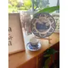 Superávit na Balança Comercial Jbs Castelo Azul Porcelana Amarela Vintage Prato para Bife Prato Fundo Prato para Sobremesa de Chá da Tarde Tigela de Arroz