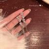 Pendientes de borlas de circonita con forma de corazón, únicos y explosivos, con pasador de plata, ligeros, de lujo, de alta gama, combinables con todo, al por mayor.