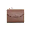 Rentable ~ Estilo Coreano Color Puro Simple Tarjetero Multifuncional Bolso para Labial Billetera de Gran Capacidad Punto Caliente del Sudeste Asiático