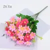 28 Decoração de Casa e Jardim Flores de Seda Engenharia Externa Pequena Margarida Selvagem Flores Artificiais Pequena Margarida Orquídea Saltitante Flores Artificiais de Crisântemo