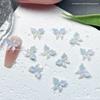 Accesorios de cerámica blanda para decoración de uñas con forma de mariposa luminosa y luciérnaga. Plato de duende francés. Accesorios para decoración de uñas. Accesorios de mariposa para decoración de uñas.