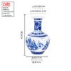 Jarrón de porcelana azul y blanca antigua de Jingdezhen, arreglo floral, estilo chino moderno, decoración para el hogar y la sala de estar.