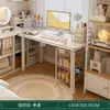 Penteadeira para Quarto de Menina, Mesa de Maquiagem Dois em Um, Novo Modelo 2025, Estilo Creme, Luxo Leve, Sensação de Alta Qualidade, Mesa de Escrita para Casa