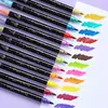 Plumón Marcador Brillante de Dos Colores Doble Punta para Niños Pintura a Mano Pincel de Dos Colores Punta Gruesa Suave que No se Desvanece Brillante Perlado