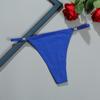 Europeu e americano sexy diamante feminino tanga cor sólida confortável respirável sem costura algodão senhoras roupa interior transfronteiriça 6833