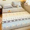 Conjunto de lençóis de cama de veludo com floco de neve, três peças, marca Simmons, à prova de sujeira e poeira, forrado com fleece para o inverno, capa protetora de cobertura total, estilo de capa de cama taiwanesa