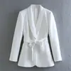2023 comercio exterior estilo europeo y americano primavera venta al por mayor nuevo cinturón adelgazante de cintura traje chaqueta traje de pantalones casuales mujer