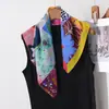 Pañuelo Cuadrado de Algodón Estilo Pintura al Óleo con Estampado de Arte Vintage, Pañuelo de Seda Decorativo Suave y Versátil, Nuevo Pañuelo de Cuello de Moda para Mujer