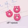 Resina de simulación accesorios lindo creativo oso fresa dona DIY funda para teléfono móvil hebilla de zapato accesorios para el cabello material de parche