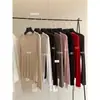 Sua camiseta básica versátil slim-fit multicolor de manga longa com gola redonda, doce e estilosa, minimalista para mulheres 66840