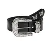 Cinturón Transfronterizo Nuevo con Hebilla de Mariposa Incrustada de Diamantes, Accesorios para Faldas de Jeans, Cinturón Unisex de Estilo Popular en Internet, Moderno y Versátil