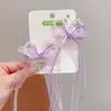 Pinza para el Cabello de Niña con Lazo de Cinta de Orejas de Conejo y Perlas, Accesorio para el Cabello Juguetón y Versátil con Cinta de Gasa