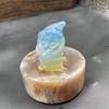 Hombre de Navidad de cristal 3cm piedra natural Papá Noel piedra semipreciosa talla regalo pequeño exquisito