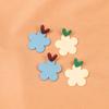 Pin de Plata 925 Pendientes Elegantes para Mujer Pendientes Flor de Pétalo Mori Clip de Oreja de Flor Azul Klein Simple C066