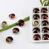 12mm Plata Garras Redondas Satélite Turmalina Diamante Color Gradiente Piedra Preciosa Joyería DIY Calzado Bolsa Accesorios Piedra Cristal