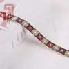 Fita Jacquard Girassol Retrô de 1,7cm Acessórios Renda Roupas de Minorias Étnicas Acessórios para Chapéu G3476