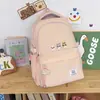 Nova Mochila Roxo Suave Desenho Animado Gato Fofo para Meninas, Estilo Universitário, Bolsa Escolar Multiuso para Aula e Passeios de Fim de Semana