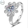 Transmisión en vivo de un nuevo diseño de anillo de diosa con incrustaciones de circonita tipo diamante para mujer, venta directa