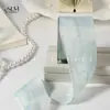 Chiffon com gradiente em aquarela de padrão sutil unilateral com embalagem floral Laço DIY para acessório de cabelo Estampa em aquarela Fita de caixa de presente