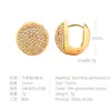 Venda Direta de Fábrica Atacado Transfronteiriço Ouro 18K High-End Feminino Não Desbota Aço Inoxidável Joias Diamante Colante Zircônia Brilhante Brincos Esféricos