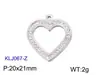 Colgante de Acero Inoxidable en Forma de Corazón Accesorios para Joyería DIY Corazón Hueco con Pedrería Combinación de Amor Collar Pulsera Dijes