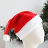 Gorro de Navidad de Peluche Gorro de Navidad Corto de Peluche Decoraciones Navideñas Fiesta de Navidad Disfraz Festivo Regalo