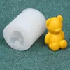 Molde de Silicona con Forma de Oso DIY Animal de Dibujos Animados Vela Aromática Hecha a Mano Yeso Adorno Decorativo Molde