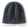 Nuevo Gorro de Punto Trenzado de Cachemira Otoño Invierno Cálido Anti-frío Unisex Casual Turbante Gorro Exterior Frío