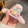 Grampo de Cabelo Fofo de Pelúcia para Outono e Inverno para Crianças, Grampo de Cabelo Cartoon Sanrio Que Não Machuca o Cabelo, Grampo de Cabelo Grande, Acessório de Cabeça, Grampo Fashion