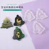 Molde de Resina de Cristal DIY Papoula para Fazer Pingentes de Árvore de Natal Renas, Enfeites de Bolsa e Moldes Decorativos de Silicone