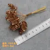 DIY Corona de Novia Mori Flor de Muñeca para Dama de Honor Abanico Xiuhe Material de Decoración de Piña Dorada y Plateada Simulada