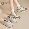 Zapatos Personalizados de la Marca Ram para Mujer, Nuevos Zapatos de Entrenamiento Vintage Alemán de Otoño, Zapatos Deportivos Casuales de Moda, Aumentadores de Altura, Adelgazantes, Transpirables para Mujer
