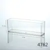 Acuario de escritorio, acuario para peces betta y camarones, tortuguero, macetero ecológico con plantas verdes, acrílico transparente, forma rectangular estrecha y alta