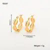 Pendientes Europeos y Americanos de Moda Nuevos Tendencia Diseño de Nicho Encaje Calado Versión Ancha Pendientes en Forma de C Pendientes Retro Joyería