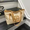 Bolsa Tote de Grande Capacidade para Trabalho e Deslocamento, Nova Bolsa Feminina 2025, Bolsa de Ombro Casual e Estilosa, Bolsa de Braço Spliced