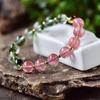 Nueva Pulsera de Moda Palomitas Verde Fantasma Rojo Sandía Calcedonia Pulsera Todo Combina Novia Pareja Regalo