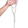 Collar redondo de perlas con cuentas estilo francés, sensación de lujo ligero y alta gama, cadena de suéter de doble capa, accesorio de nicho de diseño único para mujer