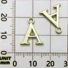Venda quente transfronteiriça pingente de letra em ouro 26K pingente brincos criativos colar acessórios de joias diy materiais artesanais