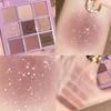 Paleta de sombras de ojos de nueve colores daizy marrón cálido morado taro mate perlado té con leche pan de mantequilla paleta ins maquillaje de color barato