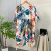 Cross-border Hot-selling Turismo Férias Estilo Étnico Impressão Exterior Vestimenta Protetor Solar Xale Feminino Guarda-sol Dividido de Alta Qualidade Elegante Wai
